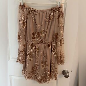 Sequin Embellished Boutique Romper